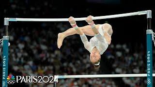 Kaylia Nemour makes Algerian Olympic HISTORY with gold medal on uneven bars | Paris Olympics