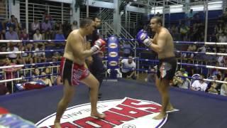 Kris (Red Corner- Sinbi Muay Thai) fights at Bangla Boxing Stadium- 15.7.2016