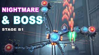 Sky Force Reloaded Nightmare & Boss Stage B1 Gameplay