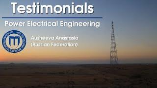 Testimonials: Ausheeva Anastasia (Russian Federation) - Bachelor of Power Electrical Engineering