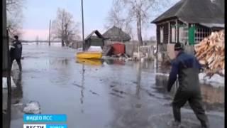 Обь подтопила жилые дома на севере области, 2014 г.