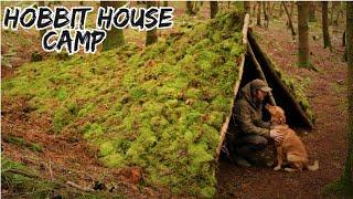 Building a Survival Shelter - Stealth Bushcraft Fort with NO TOOLS - Underground Living House