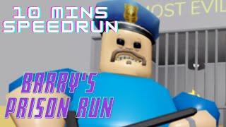 ROBLOX BARRY'S PRISON RUN (SPEEDRUN) 10 MINUTES!