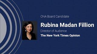 Rubina Madan Fillion | ONA’s ’21/’22 Board Candidates Forum