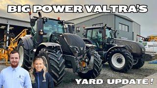 A yard update as silage season ends , Valtra T202 & T174 just arrived & more new arrivals!