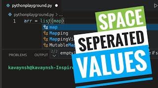 Space seperated values in Python | How to take space-seperated User inputs in Python | Python3