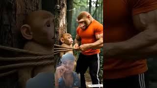 Brave Father Saves Monkey Son from Deadly Cheetah Attack #ai​ #monkey​ #cheetah​ #shorts​8 June 2025