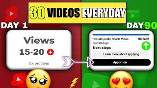 10 Million Views in 90 days  | I Tried YouTube Shorts For 90 Days ( Shocking Result  )