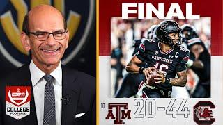 "Texas A&M IS OVERRATED!" - Paul Finebaum reacts to Texas A&M's embarrassing loss to South Carolina