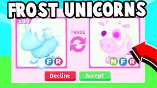 TRADING *NEW* FROST UNICORNS in Adopt Me!