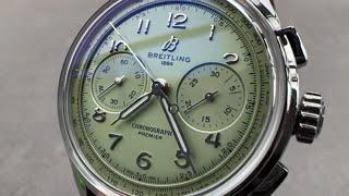 Breitling Premier PISTACHIO Dial B09 Chronograph 40 AB0930D31L1P1 Breitling Watch Review