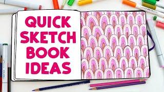 Easy Sketchbook Ideas that take Less than 30 Minutes