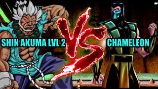 MK vs. SF - Mortal Kombat vs. Street Fighter - Shin LVL 2 Akuma vs. Chameleon