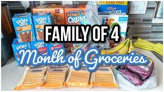 JUNE MONTH OF GROCERIES | Grocery Shopping for a Family of 4