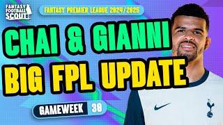 INTERNATIONAL BREAK UPDATES!  | FPL CHAI + GIANNI | Fantasy Premier League Tips 2024/25