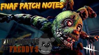 DBD FNAF Chapter 36 Patch Notes & In Game Look at Changes #deadbydaylight #springtrap