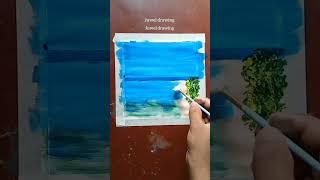 How to draw-painting#sea ​​waves#Acrylic#painting#youtubeshort