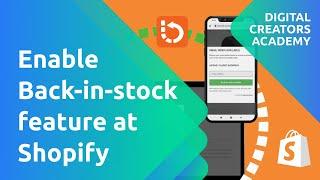 How to enable ''Back-in-stock feature'' at your Shopify app made at Andromo.