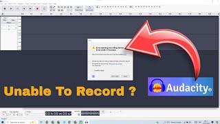 Error Opening Recording Devices. Error Code 0 Success in Audacity