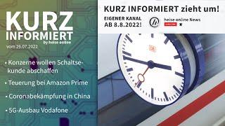 Schaltsekunde, Amazon Prime, Closed-Loop, Vodafone | Kurz informiert vom 26.07.2022 by heise online