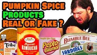 Pumpkin Spice Foods Real or Fake - Comedians Review pumpkin spice Sardines?!?