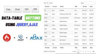 DataTable Buttons In CodeIgniter | DataTable Buttons In CodeIgniter Using Jquery,AJAX