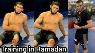 Islam makhachev training with Islam Mamedov and getting  little hurt during sparring session