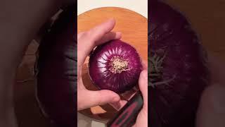 Необычный способ нарезки репчатого лука. #нарезкалука #репчатый #onion