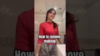 How to remove makeup without makeup remover| 4-step easy makeup removal #makeupremoval #ytshorts