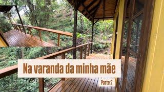 Organizando a varanda na casa da minha mãe - lavando e pintando o deck