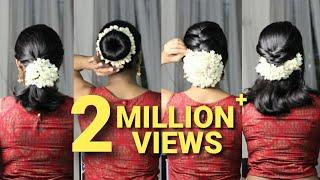 Easy traditional hairstyle with jasmine flower | Hairstyles for short hair | Preity Neereekshan