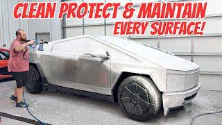 Professional Cybertruck Detailing Process! Full Tutorial - Clean, Protect, & Maintain Every Surface