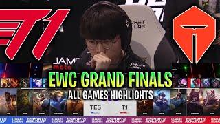 FAKER YASUO MID! - T1 vs TES ALL GAMES HIGHLIGHTS EWC 2024 - SKT T1 vs TOP ESPORTS EWC 2024 Finals