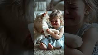 Adorable Moment: Cat Comforts Crying Baby in the Sweetest Way!