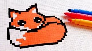 Handmade Pixel Art - How To Draw Kawaii Fox #pixelart