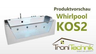 TroniTechnik - Whirlpool Badewanne KOS 2 179cm x 85cm