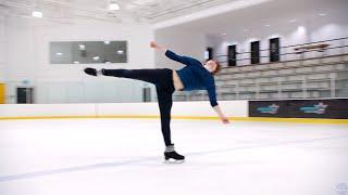 Roman Sadovsky practices his Short Program ahead of the 2024 World Figure Skating Championships