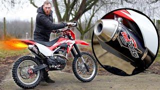 From Lawn Mower to 450.. This CRF250F Exhaust BARKS