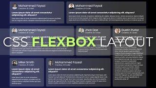 Responsive CSS Flexbox Layout Design | Review Section in HTML & CSS | Responsive Design