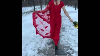 Wearing a Saree in Snow ️