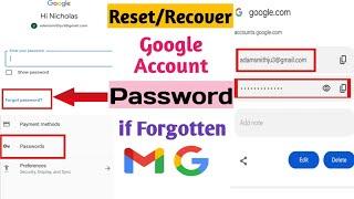 How to Reset or Recover Google Account Password if Forgotten 2025