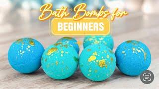 BATH BOMBS For BEGINNERS: A Step-by-Step Tutorial! + Easy Recipe!