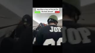 JOP gives a tour of his Private Jet live on stream #jesusortizpaz #fuerzaregida #sanbernardino