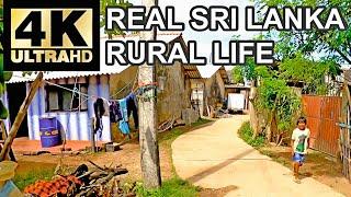 Rural life in Sri Lanka - 4K Walking tour DONDRA - Rural Village life HDR 60FPS - No Talk