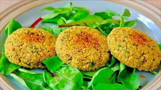 100g chickpeas! These chickpea patties are better than meat! Protein rich, easy patties recipe!