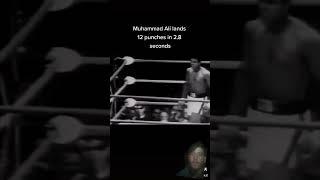Muhammad Ali Land 12 Punches in 2.8 seconds #mma #ufc #boxing #knockout #muhammadali #punches