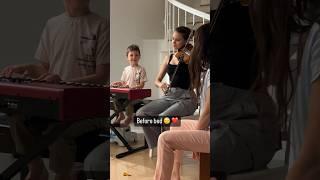 Karolina Protsenko plays with her family before bedtime ️ #violin #home #music