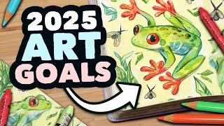 My 2025 Art Goals! [& tree frog sketching!]