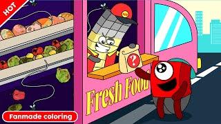 Oh No! NB 39 is Selling Rotten Food to NB 1 | Numberblocks Fanmade Coloring Story