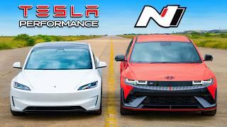 Кто победит в заезде: новая Tesla Model 3 Performance или Hyundai IONIQ 5 N?